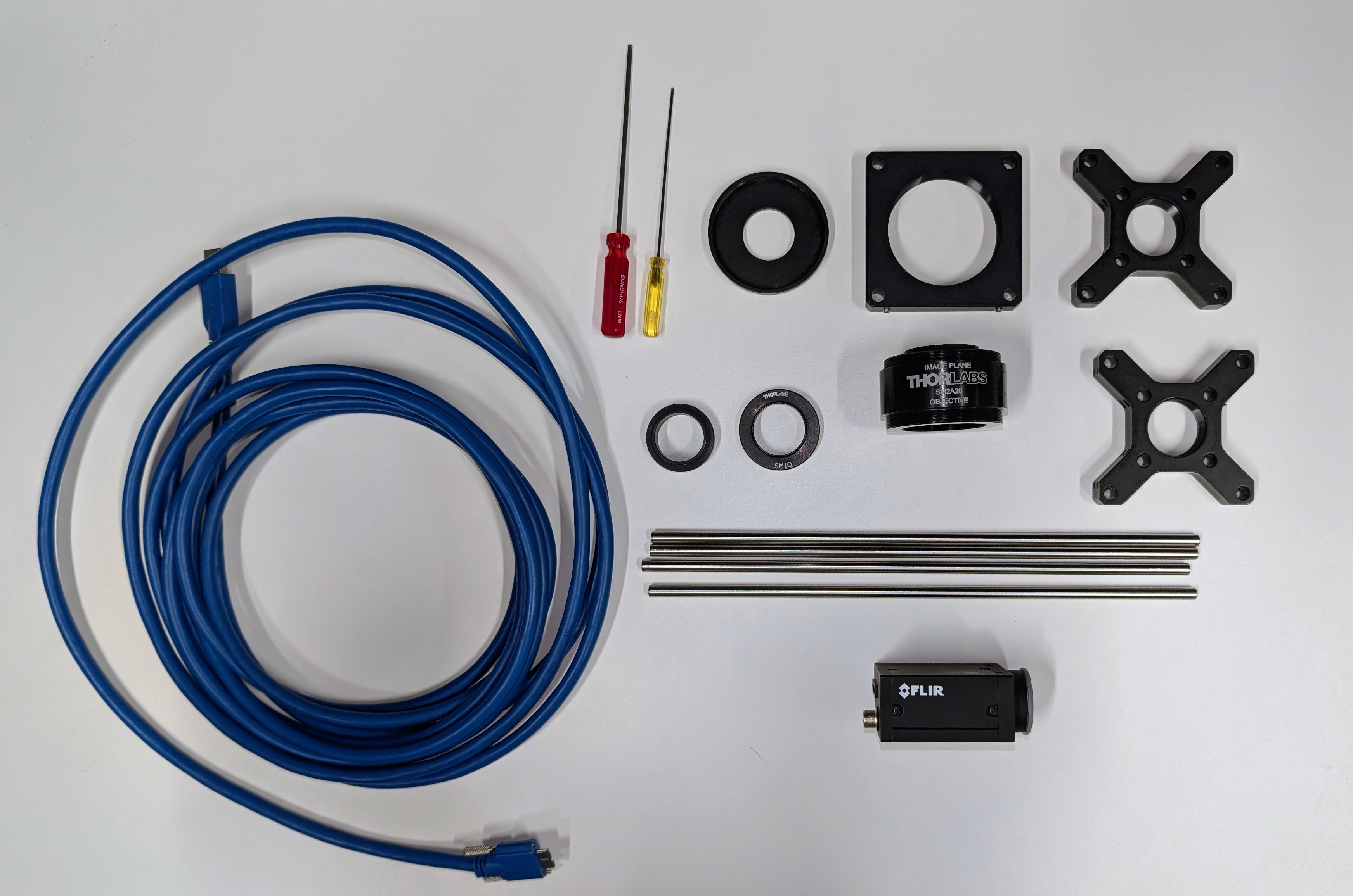 The parts for a fixed focal length camera